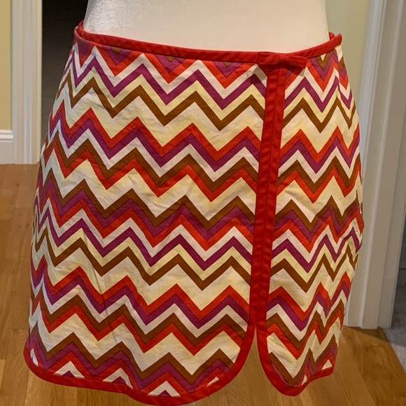 Tibi Striped Chevron Wrap Mini Skirt 6 - Picture 11 of 11